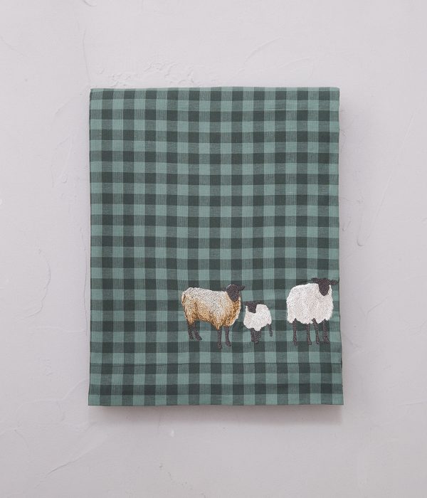 Drap brodé Shetland - SYLVIE THIRIEZ