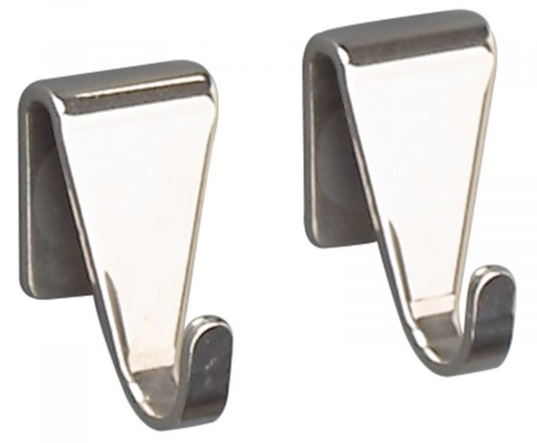 Set 2 crochets inox pour barre de suspension CRISTEL