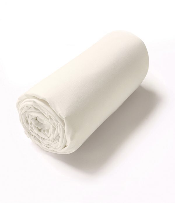 Drap housse coton blanc crème - SYLVIE THIRIEZ