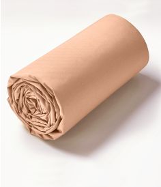 Drap housse percale Rose pêche SYLVIE THIRIEZ
