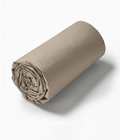 Drap housse percale marron terre battue SYLVIE THIRIEZ