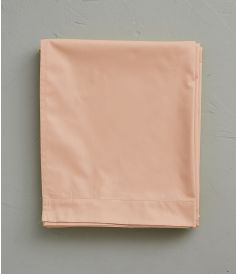 Drap percale Rose pêche SYLVIE THIRIEZ