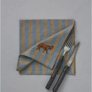 Serviette de table Cévennes bleu - SYLVIE THIRIEZ