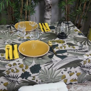 Nappe Lombok émeraude - SUD ÉTOFFE